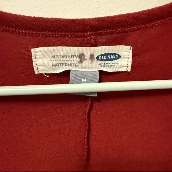 Maternity Red Long Sleeve Dress - Picture 2 of 3